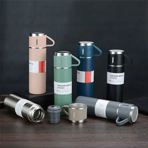 Vacuum Flask Set 500ml 12 Hour Lasting Hot & Cool 304 Steel Body